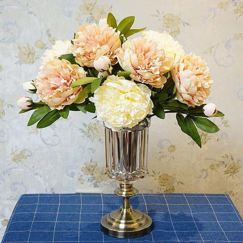 branche de fleurs artificielles de pivoine pour décoration élégante - vue 3 sur 13