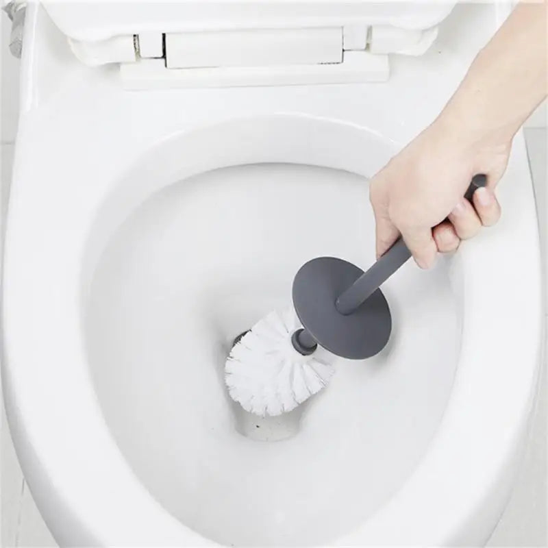 brosse de toilette moderne avec couvercle et design élégant - vue 3 sur 9