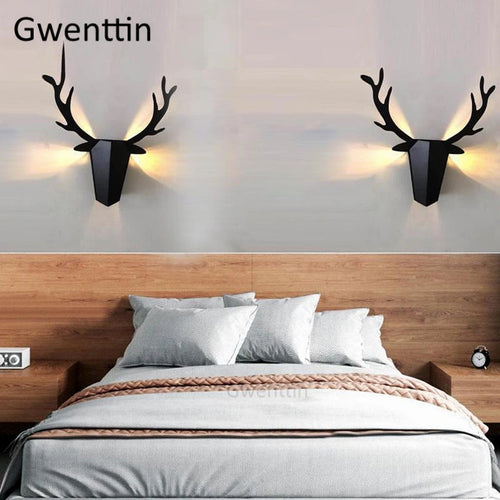 applique murale moderne en forme de bois de cerf décoration intérieure - vue 6 sur 9