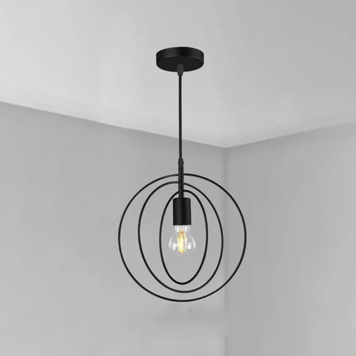 lustre industriel vintage en métal pour éclairage rétro intérieur - vue 4 sur 8