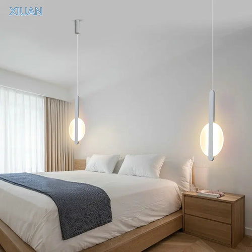 lampe suspension scandinave moderne led long câble - vue 4 sur 9