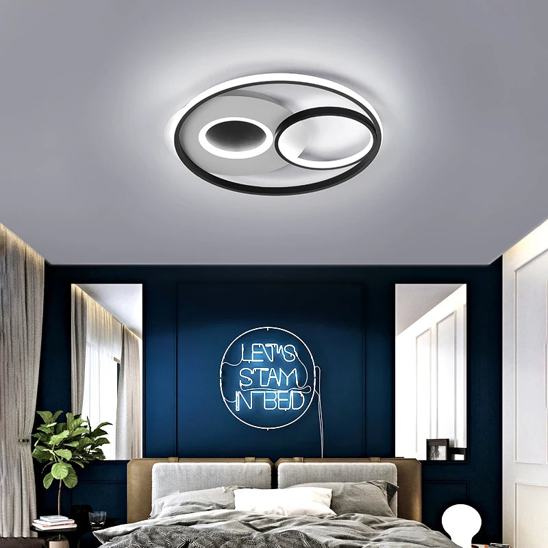 plafonnier moderne à leds ultra mince pour intérieur élégant - vue 5 sur 10