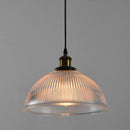 Suspension demi boule en laiton et verre transparent