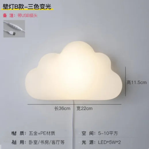 applique murale nuage décorative pour chambre enfant design créatif - vue 10 sur 11