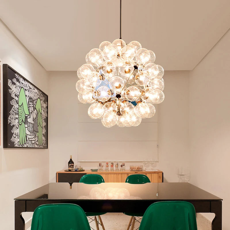 suspension boule nordique en verre design moderne pour décoration intérieure - vue 3 sur 8