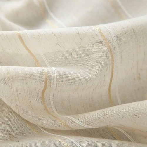 Rideau rayé style européen translucide pour salon chambre - vue 8 sur 9