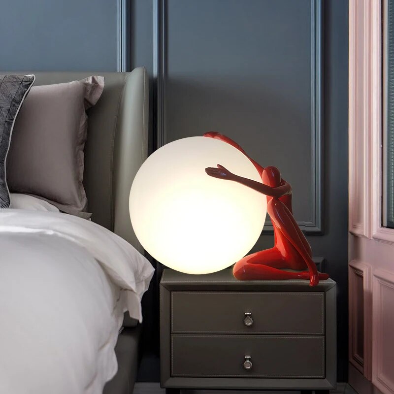 Lampe table sculpture abstraite humaine - vue 5 sur 8