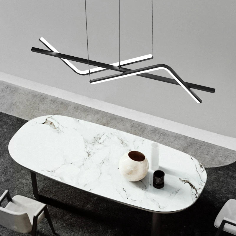 lustre led moderne pour restaurant hôtel café bureau - vue 4 sur 8