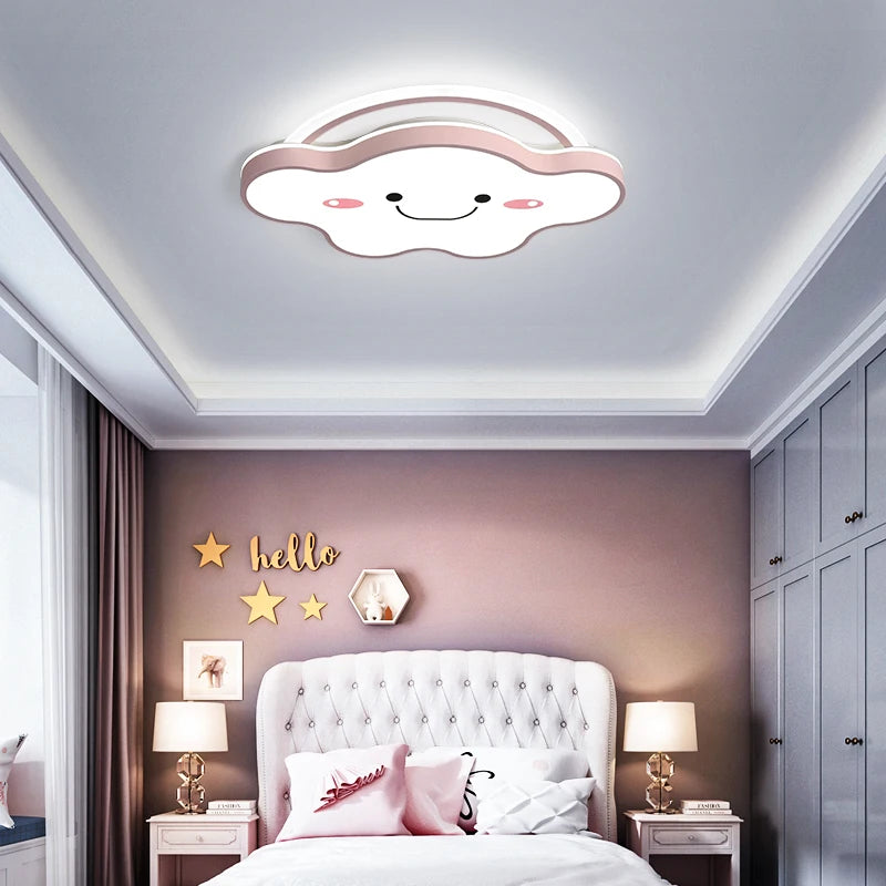 plafonnier led nordique design moderne pour chambre enfants et étudiants - vue 4 sur 12
