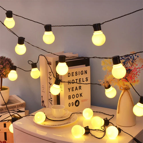 guirlande lumineuse globe 38 led féerique pour décorations extérieures - vue 5 sur 8
