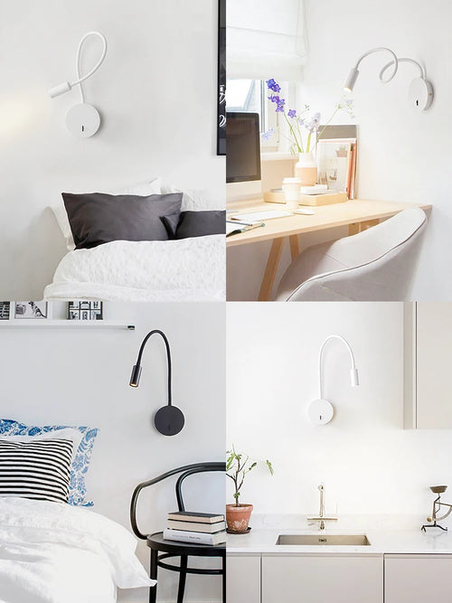 lampe de lecture led flexible pour maison hôtel - vue 3 sur 5