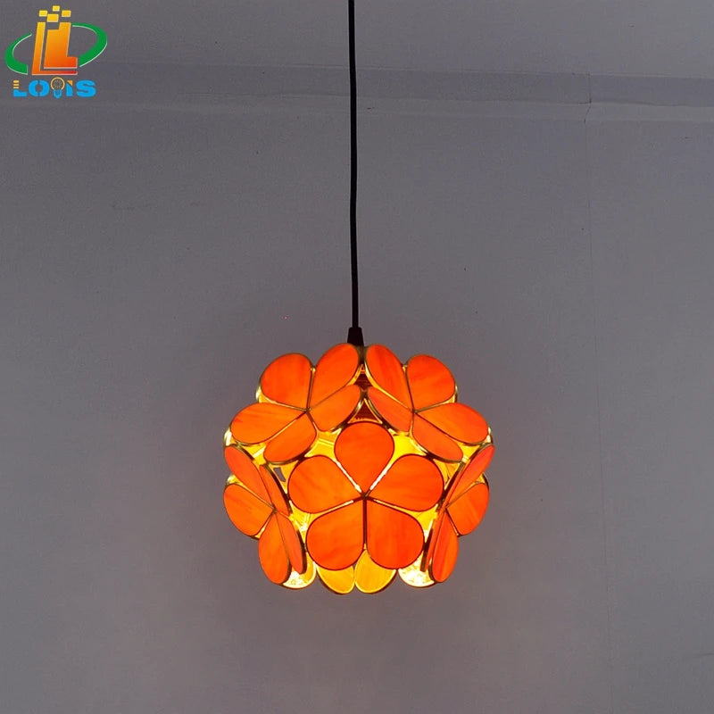 lampe à pétales en verre style nordique pour décoration intérieure - vue 5 sur 18