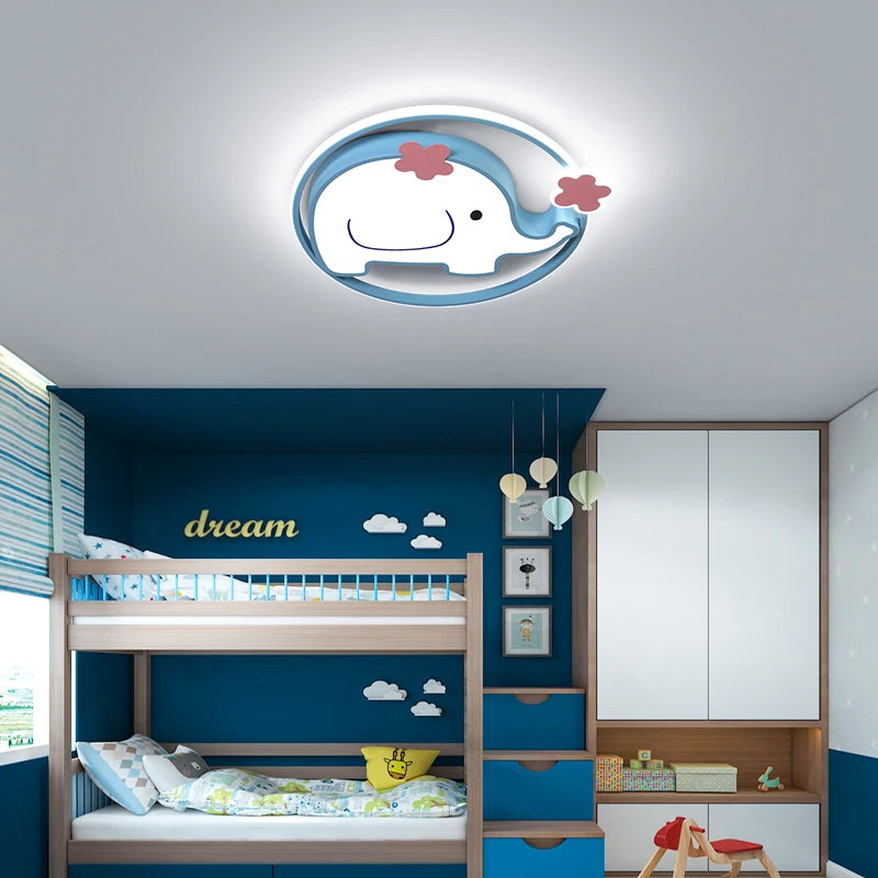 plafonnier éléphant mignon pour chambre d'enfant éclairage intérieur ludique - vue 4 sur 8