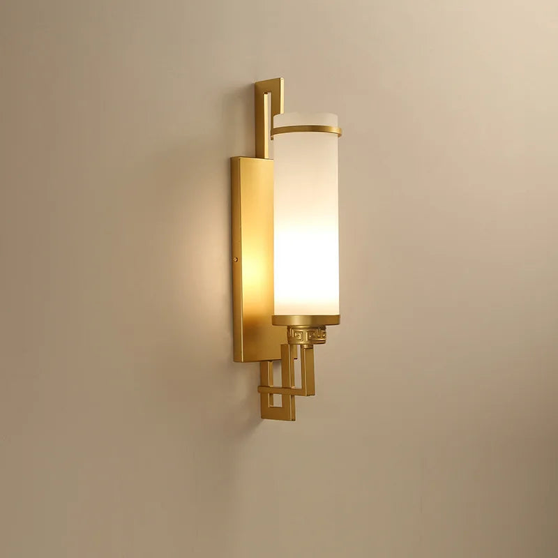 Applique murale lampe moderne minimaliste lampe de chevet chambre salon TV fond balcon couloir éclairage 	 Style chinois - vue 3 sur 6