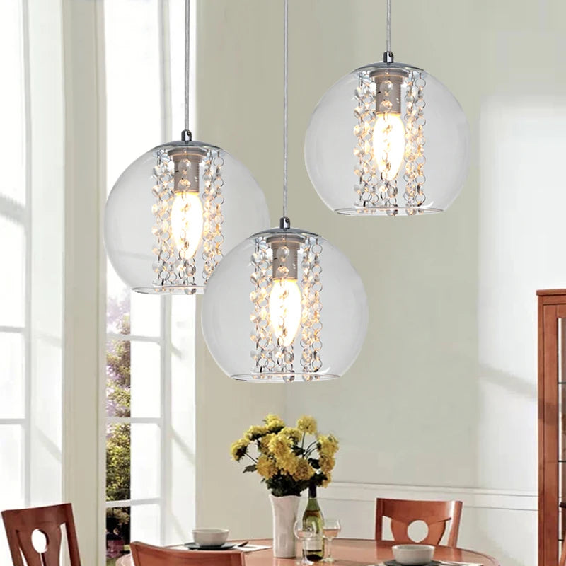 suspension moderne en verre pour décoration intérieure élégante - vue 4 sur 9