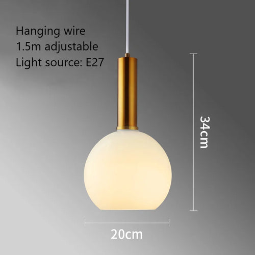 boule de verre moderne suspension led luminaire décoratif - vue 11 sur 15