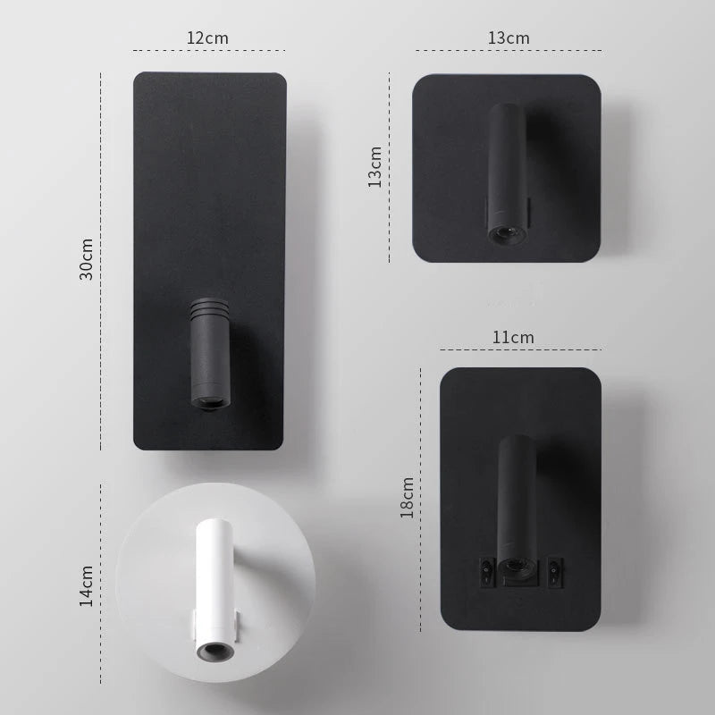 lustre led minimaliste avec interrupteur de projecteur déco - vue 5 sur 14