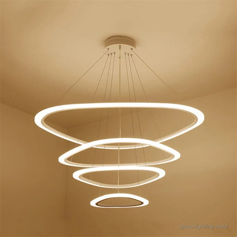 suspension moderne à LED en acrylique pour intérieur élégant - vue 5 sur 11