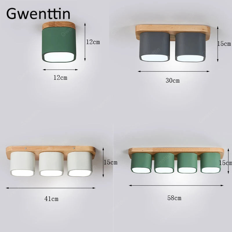 plafonnier moderne en bois et fer design nordique pour intérieur décoratif - vue 5 sur 18