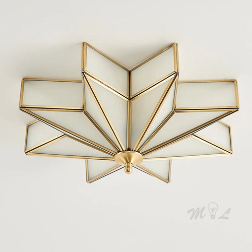 plafonnier nordique en cuivre design luxueux pour intérieur - vue 2 sur 7
