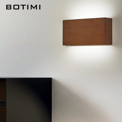 Applique murale LED en bois naturel marron - vue 6 sur 8
