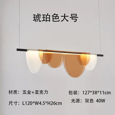 lustre moderne en acrylique pour restaurant bar café lumineux et créatif - vue 10 sur 10