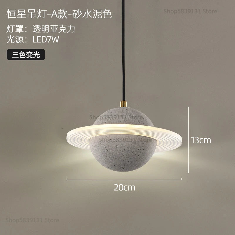 suspension modernes en ciment led pour restaurant barre lumineuse - vue 11 sur 23