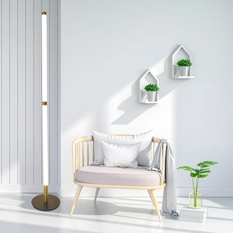 lampadaire d'angle moderne démontable avec lumière sur pied - vue 3 sur 15