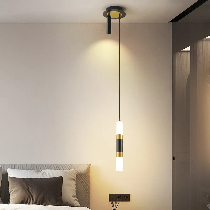 suspension led au design moderne avec long câble - vue 4 sur 14