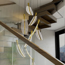 suspension moderne en forme de feuille pour décoration intérieure