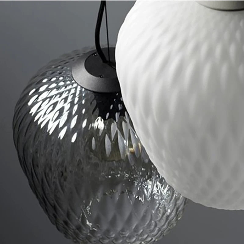 suspension rétro nordique en verre pour décoration intérieure - vue 6 sur 10