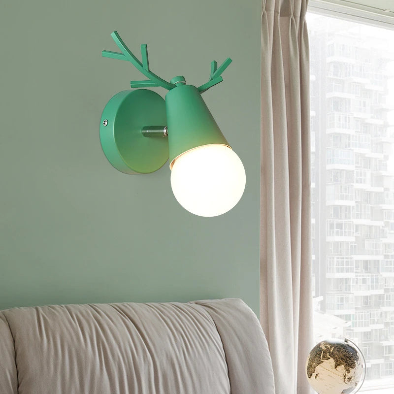 applique murale nordique en fer et bois moderne décorative - vue 3 sur 10