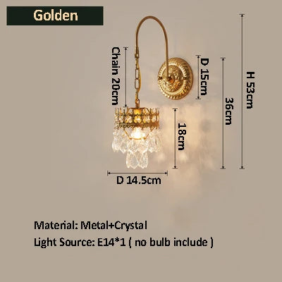 applique murale cristal luxe pour décoration intérieure et extérieure - vue 9 sur 8