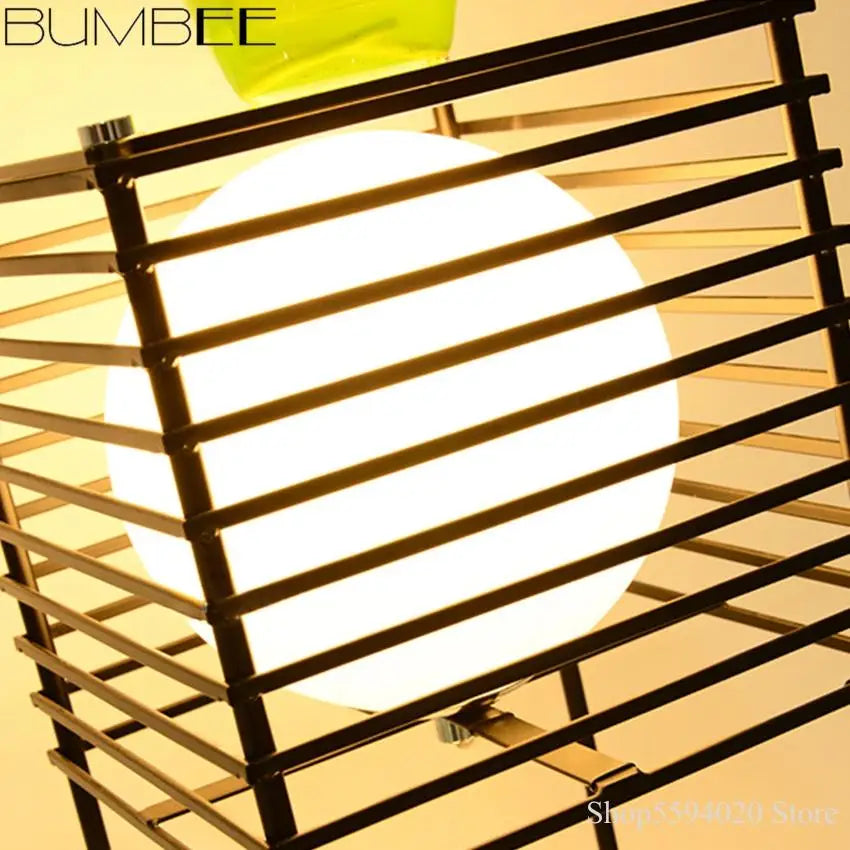 lampadaire led sur pied style chinois décoratif pour la maison - vue 4 sur 10