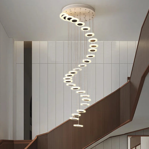 lustre en acrylique pour escalier et espace décoratif - vue 2 sur 9