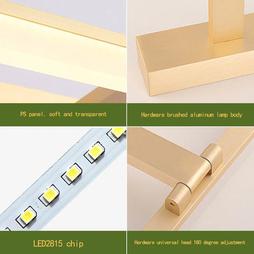 lampe frontale résistante à l'humidité pour miroir éclairage cosmétique - vue 7 sur 8