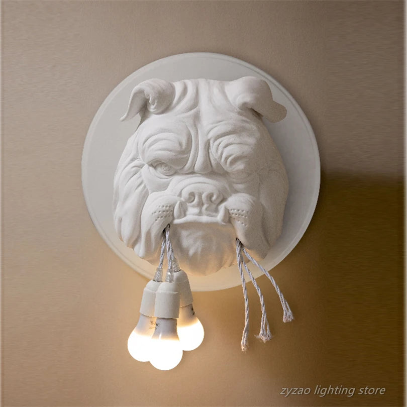 applique murale en résine animaux chiens design décoratif intérieur - vue 2 sur 8