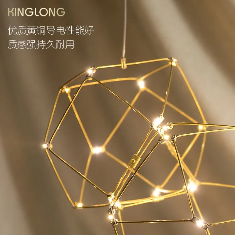 lustre nordique moderne de luxe led pour restaurant et boutique - vue 5 sur 10