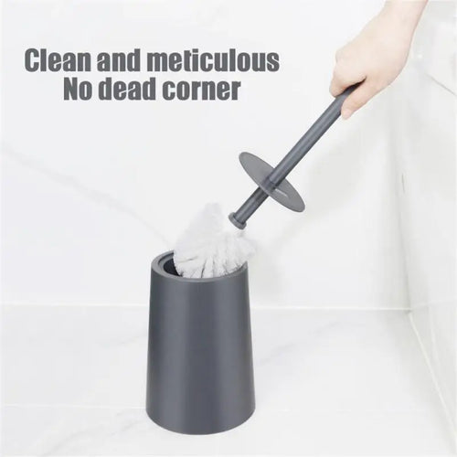 brosse de toilette moderne avec couvercle et design élégant - vue 3 sur 9