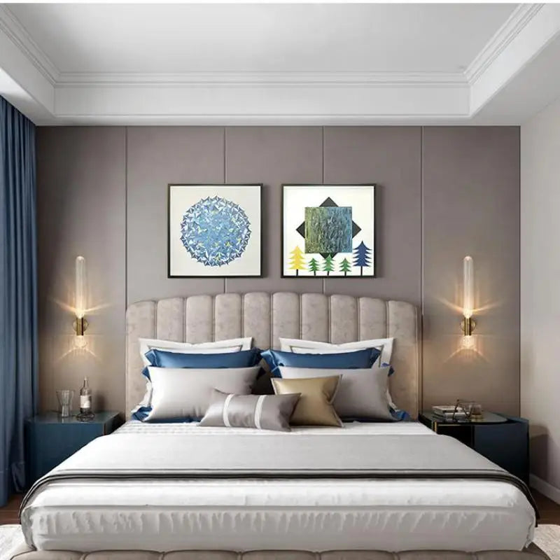 applique murale moderne en cristal et verre design nordique - vue 3 sur 7