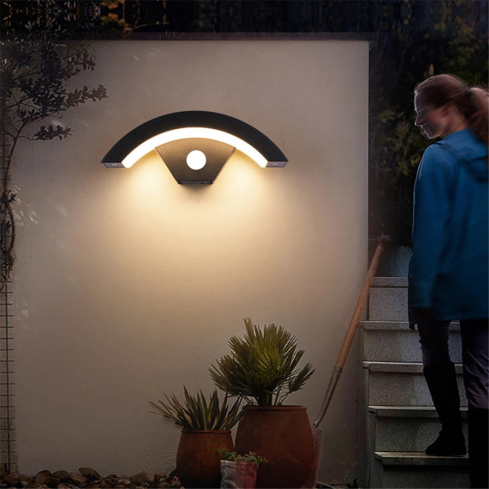 Applique murale extérieure étanche moderne lampe à Induction du corps humain lampes de jardin de porche en aluminium éclairage domestique appliques murales décoratives - vue 4 sur 8