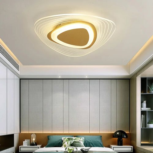 lustre led avec télécommande pour éclairage intérieur moderne - vue 2 sur 12