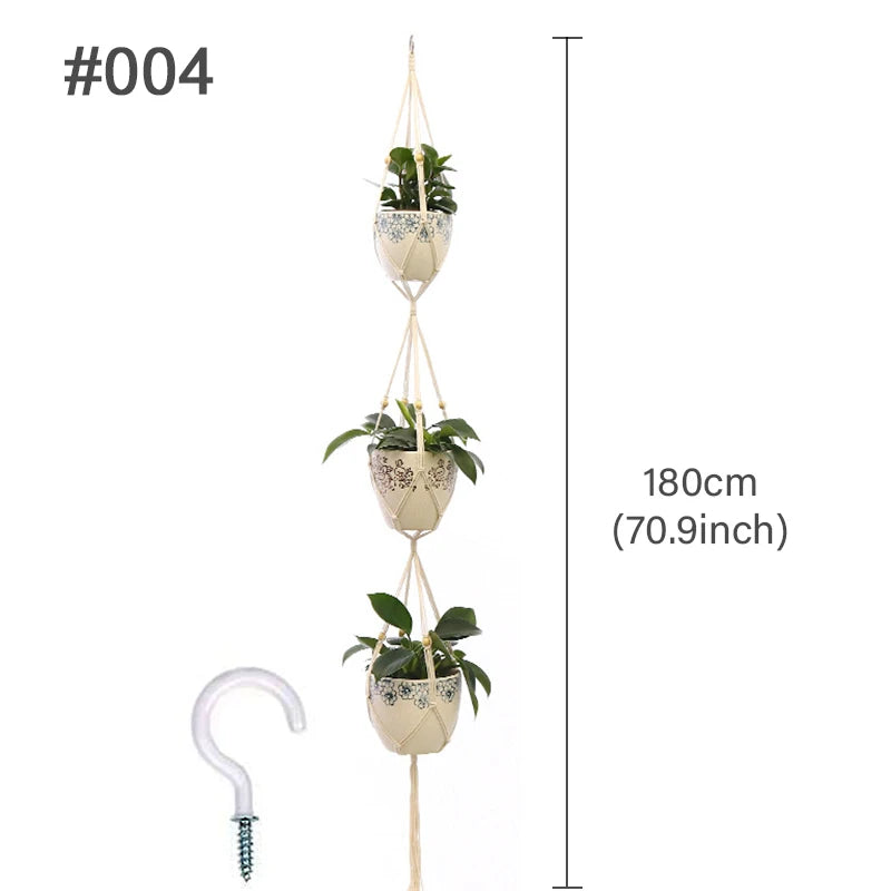 suspension macramé pour plantes et décoration murale naturelle - vue 17 sur 20