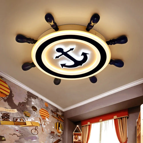 plafonnier moderne design pirate bateau éclairage décoratif LED - vue 4 sur 9