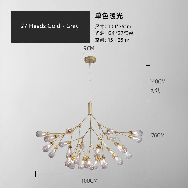 lustre luciole design post-moderne pour intérieur élégant et créatif - vue 22 sur 23
