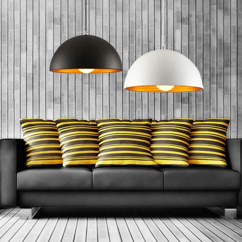 Suspension moderne demi-boule double couche - vue 6 sur 14