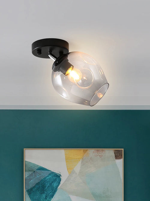 Nordic simple porch hall lamp entering the house, sun table lamp, modern simple corridor lamp, sky lantern, small ceiling lamp - vue 3 sur 11