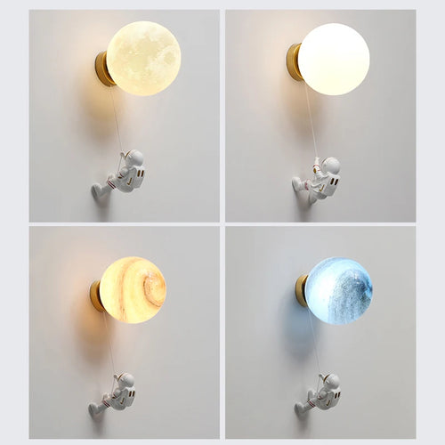 applique murale lune nordique pour chambre d'enfants en cuivre - vue 6 sur 18