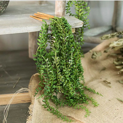plantes succulentes artificielles pour décoration murale en rotin - vue 3 sur 7