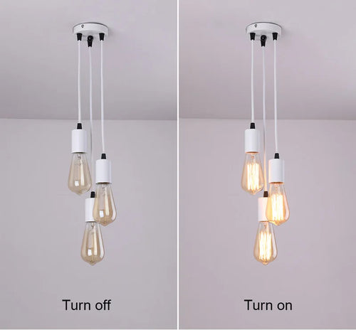 Support suspension LED araignée noir blanc argent - vue 12 sur 11